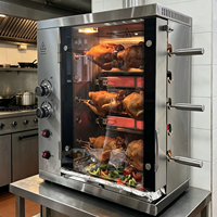 Four à gaz commercial pour restaurant, machine à rôtir le poulet avec gril vertical automatique pour viande de poulet
