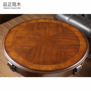 American Country Style Imported Solid Wood Sofa Side <strong>Table</strong> Antique Copper Leg Iron Art <strong>Telephone</strong> Coffee <strong>Table</strong> Small Corner <strong>Table</strong> - Product Image 3