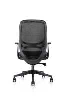 Nouvelle chaise de bureau d'ordinateur ergonomique en maille noire à dossier moyen personnalisé chaise noire