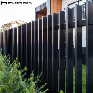 Clôture de sécurité moderne en alliage d'aluminium à <span class=keywords><strong>lames</strong></span> verticales 3D, écrans d'intimité <span class=keywords><strong>pour</strong></span> jardin extérieur en Australie, panneau métallique soudé angulaire, <span class=keywords><strong>portail</strong></span> - Product Image 3