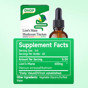 DHOP ライオンのたてがみ茸チンキ 1回分あたり600mgのエキス配合 アルコールフリー液体タイプ 腸内健康のための60回分 - Product Image 6