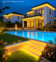 Bande LED COB solaire extérieure étanche IP65 pour éclairage de piscine, néon LED subaquatique, corde lumineuse LED, ampoule LED