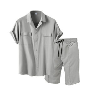 Gran oferta, camisa y pantalones cortos de alta calidad, conjunto de pantalones cortos de 2 piezas para hombres, deporte al aire libre, gimnasio diario, ropa de salón, conjunto de pantalones cortos de pesca y Picnic - Product Image 2
