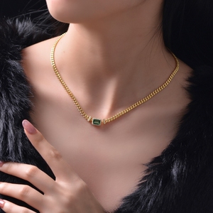 Collier ajustable en argent pur avec pendentif <span class=keywords><strong>émeraude</strong></span> rectangulaire 5*7 de 1 carat, modèle 2026, de la fabrique de bijoux MUSHAN - Product Image 6