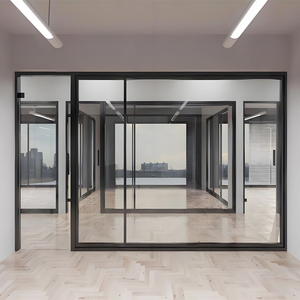 Système de cloison en verre sans cadre-Panneaux de cloison de bureau mobiles modulaires Conception moderne Installation facile de 12mm d'épaisseur - Product Image 1