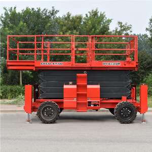 Plataforma Elevadora de Tijera Eléctrica Autopropulsada de 500 kg, la Más Vendida, con Certificación CE e ISO, Plataforma Elevadora de Tijera Estable con Estabilizadores que Garantiza la Seguridad - Product Image 2