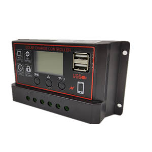 Regulador <span class=keywords><strong>Solar</strong></span> de 10A 20A 30A Automático 12V 24V con Temporizador de Encendido/Apagado por Horas, USB Dual y Pantalla LCD - Product Image 2