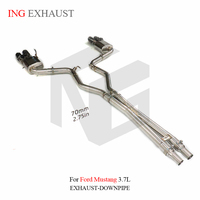 ING Silencieux d'échappement Catback en acier inoxydable pour Ford Mustang 3.7L 2014+ avec tuyau d'accessoires auto haute performance