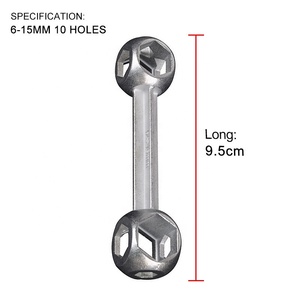 Hot Selling Mountain Bike Repair Tool 6-<b>15mm</b> Hex Bone Wrench Double-end 10-in-1 Mult-specificational <b>Spanner</b> - Product Image 5