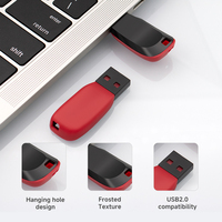 Flashdisk Custom Logo USB Stick Grosir Plastik Hitam USB Flash Drive Pendrive USB 2.0 4GB 8GB 16GB 32GB 64GB 128GB