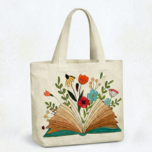 COTTON VOYAGE Custom Printed Logo Full Color Geometric Promotion Gift Women's Medium Shoulder Strap Grocery <b>Tote</b> Bag <b>Canvas</b> - Product Image 2