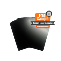 Tarjetas Metálicas de Lujo con Acabado Negro Mate, Grabado Láser de Logotipo, Acero Inoxidable, Aluminio, Tarjetas de Visita Metálicas Personalizadas en Blanco