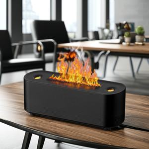 Electric Blue Flame <b>Ultrasonic</b> Aroma Humidifier 7-Color LED USB Powered White Black Jellyfish Design Home Use 1 Year Warranty - Product Image 1