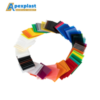 Feuille acrylique sur mesure Apexplast en PMMA, écologique, surface brillante pour la publicité, l'éclairage, la découpe et le pliage inclus