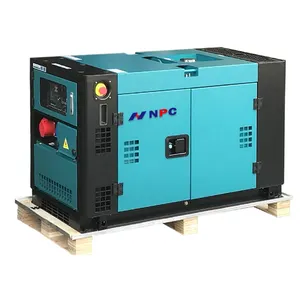 NPC soundproof electric power plant portable super silent electric water-cooled 12kVA 13kva 15kva 10kw 10 kw diesel generator