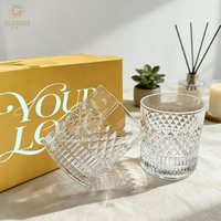 Verre à whisky de haute qualité 11 oz, verre à whisky classique à facettes, mug à bière, verre à shot de whisky, coffret cadeau