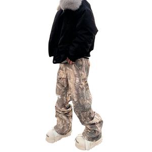 Pantalon en jean camouflage personnalisé pour hommes Baggy Streetwear Style léger délavé décontracté à la mode pour l'hiver - Product Image 3