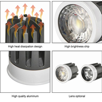 Module LED COB MR16 pour remplacement de downlight, spot LED COB GU10 10W 12W, diamètre 50mm