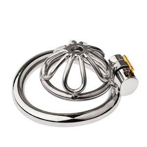 Gabbia di castità Petal in metallo, lucchetto di castità in acciaio inossidabile, armatura morbida, blocco per pene maschile, gabbia a rete multipla per piedi - Product Image 6