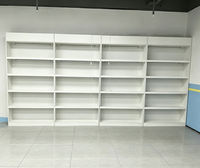 Vitrine d'exposition en bois avec éclairage LED, multi-niveaux, sur mesure pour boutique de détail