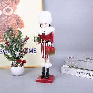 <span class=keywords><strong>Soldados</strong></span> Decorativos <span class=keywords><strong>Navideños</strong></span> Femeninos de Diseño Moderno, Cascanueces de Madera de 38 cm, Muñeca Artesanal, Juguete Clásico, Regalo para Niñas - Product Image 2