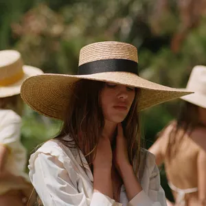 2023 женские пляжные шляпы с широкими полями шляпа летняя женская обувь женщины соломенной шляпы Защита от ультрафиолетовых лучей шляпа от солнца (15 см)
