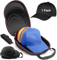 Étui de transport rigide personnalisé en EVA pour casquettes, sac de transport portable pour casquettes de baseball avec poignée et bandoulière amovible disponible