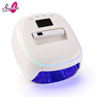 Nouvelle lampe à ongles LED automatique 2-en-1 avec base en métal effet miroir, séchoir à ongles portable à séchage rapide avec lumière LED pour les mains