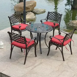 Outdoor Furniture Die Cast Aluminum Dining Table Set Dinner Set Picnic Backyard Table Patio Dining Furniture Garden Sets