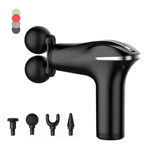 HB-011 Handheld Dual Head Deep Tissue Fascial Gun Body Prime Massage Products Timing Control Best-selling Massager