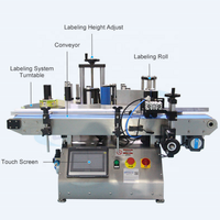 Machine d'étiquetage automatique de bureau double face facile à utiliser pour les bouteilles rondes