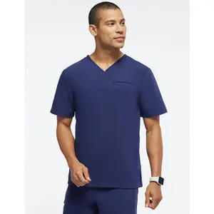 Gli uomini blu Navy dell'uniforme del personale ospedaliero indossano l'uniforme dell'infermiera del modello di vendita intera di Clinicos