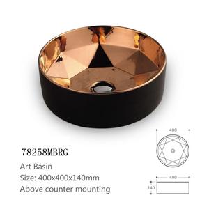 Sanitarios 2020, Fabricante de Inodoros, Accesorios de Baño, Lavabo de Cerámica Plateado, Lavabo de Porcelana <span class=keywords><strong>Color</strong></span> Oro Rosa - Product Image 2