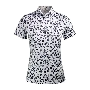 Custom Private Label Logo Meisje Casual Werken Polyester Spandex Sublimatie Polo Shirt Ontwerp Vrouw Golf Shirts Voor Dames