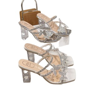 Sandalias de Tacón Alto con Cristales de Mariposa, Novedad de Verano 2026, Elegantes y Versátiles para Uso Diario al Aire Libre - Product Image 5