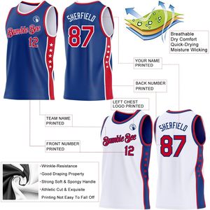 Camiseta de Baloncesto Reversible Personalizada para Hombre, Mujer y Jóvenes, Impresa, Transpirable, Unisex, 320g, Sublimada, Cuello Redondo - Product Image 4