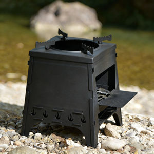 موقد خارجي من الفولاذ الكربوني الأكثر مبيعًا، موقد صناعي صديق للبيئة يعمل بالحطب، محمول للتخييم والتدفئة/الطهي - Product Image 2