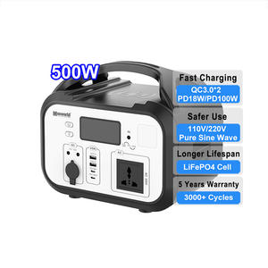 Station d'alimentation portable 500W 1500W, batterie solaire, générateur rechargeable pour le <span class=keywords><strong>camping</strong></span> en plein air, 22.2V 45000mAh, sauvegarde MPPT, voiture - Product Image 1