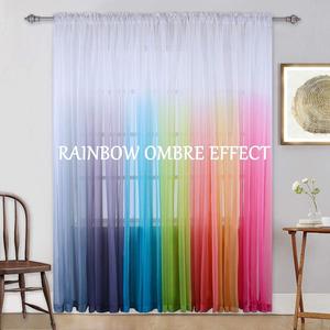 Tende per Camera da Letto Ragazze Viola Chiaro Semi-Trasparenti Ombre Tende Sfumate per Finestre Pannelli Voile per Ragazze/Bambini - Product Image 3