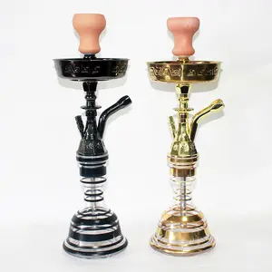 Conjunto completo de vidro transparente ouro e tinta, narguilé shisha para amor rico, nobreza sênior, elegante e acessível