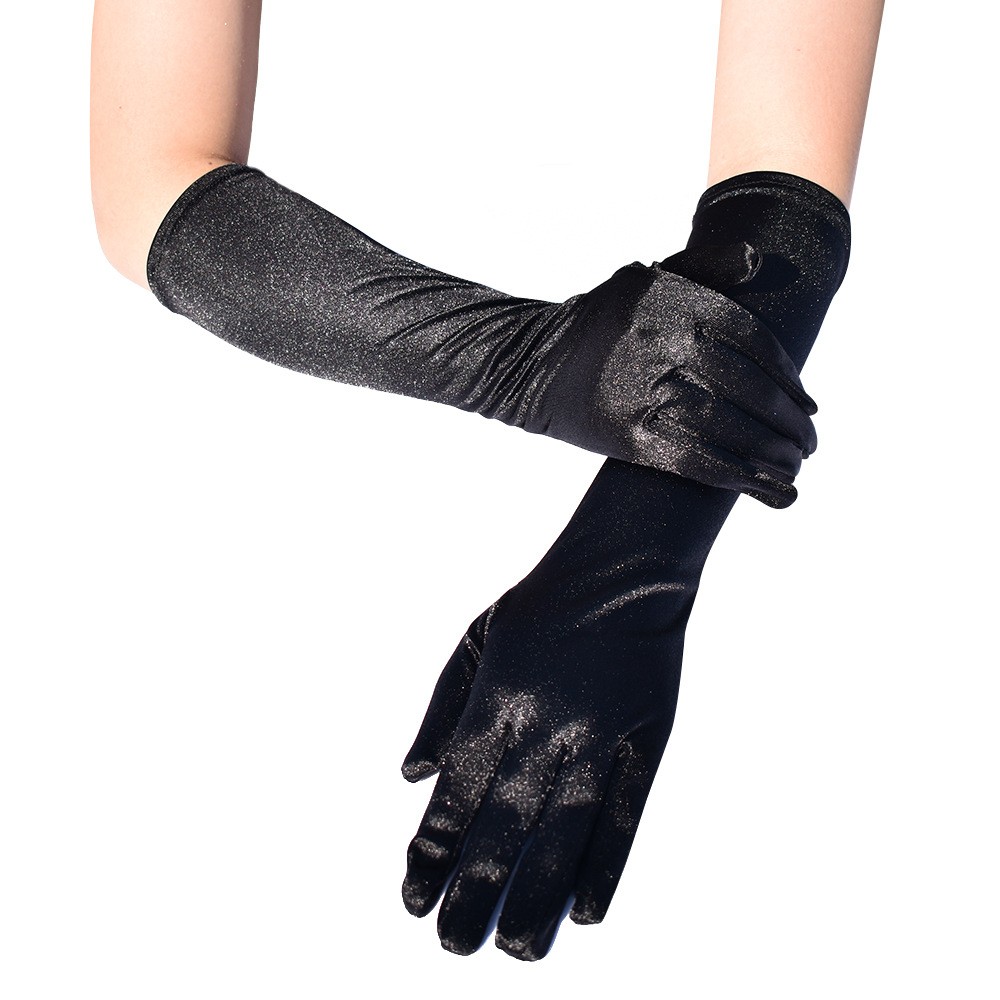 38cm Solid Color Women's Evening Party Formal Dress Gloves Satin Finger Bride Black White Red Mittens Glove for Event Activities 38cm Solid Color Women's Evening Party Formal Dress Gloves Satin Finger Bride Black White Red Mittens Glove for Event Activities