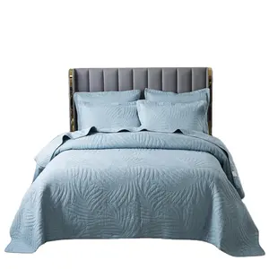 Nantong 4pcs beautiful bedcover set microfiber bedspread for middle east