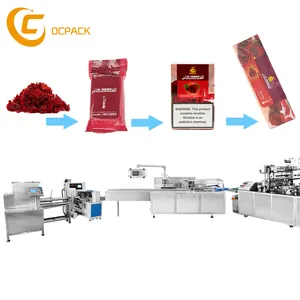 Factory Prices Box Cartoning Machine Molasses Hookah Shisha Chewing Tobacco Cellophane Wrapping Packing Machine Line