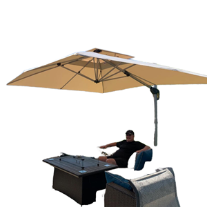 Sombrilla de Patio Cantilever con Logotipo Personalizado, de Aluminio, 8 Varillas, Tipo Roma, con Base de Agua, <span class=keywords><strong>para</strong></span> Jardín, Balcón, Villa, Cafetería - Product Image 1