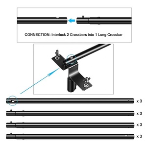 Support de fond réglable 3 en 1 pour Studio Photo et vidéo, Triple barre de croisé, très robuste - Product Image 4