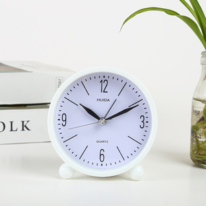 Réveil rond muet réveil analogique sans tique avec veilleuse alimenté par batterie muet - Product Image 3