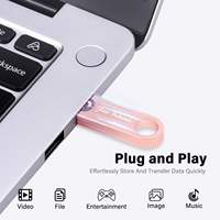 1 Pieza con Logo Personalizado Gratis Memoria USB Flash Drive de 32GB 16GB 8GB 4GB Lápiz de Memoria Metálico Pendrive 64GB 128GB Llave USB 2.0