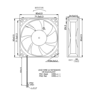 DC Soğutma Fanı 80x80x25mm Küçük 80mm Yüksek Hızlı DC 12V 24V 12 24 Volt Motor Soğutma Çıkış Fanı Havalandırma Hava Temizleyici için