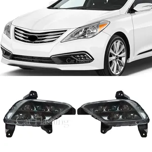 Araba LED DRL Hyundai Azera grandeur 2015 2016 gündüz çalışan işık ön tampon sis farları lamba far sürüş lambası