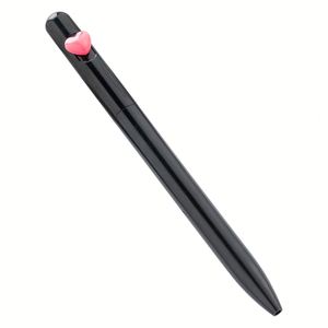 Hot Sale Sports Advertising Ballpoint Pen Creative Simple <b>Cheap</b> Custom Logo Plastic with Heart Clip - Product Image 1